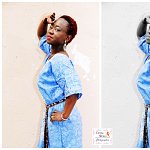 African Lady in a blue dress :)